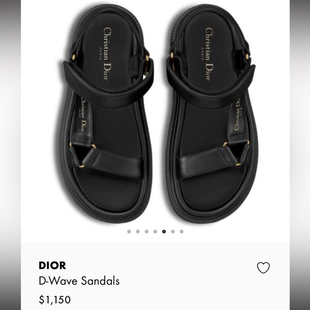 Dior Black D-Wave Sandals NWT